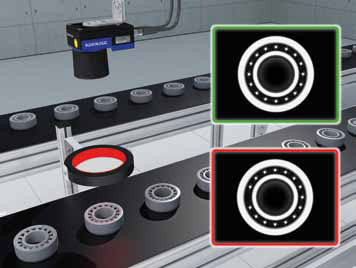Photo of A-Series smart camera in use for automotive bearing inspection